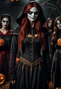 Halloween Trio Costume face swap