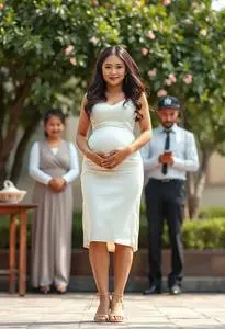 Wedding Guest Dress Hide Tummy face swap