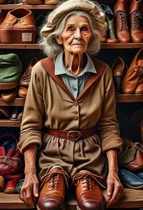 Old Lady That Lived Shoe Costume face swap
