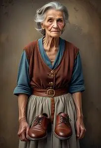 Old Woman Who Lived Shoe Costume face swap