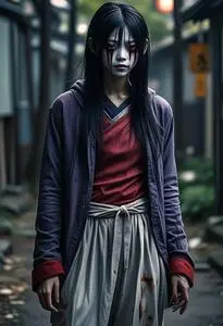 Kuchisake Onna Costume face swap