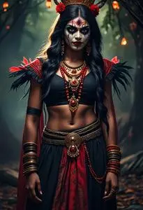 Maa Kali Halloween Costume face swap