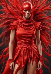 Red Blow Costume face swap