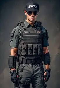 Man Swat Costume face swap