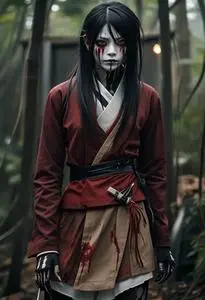 Kuchisake Onna Cosplay face swap