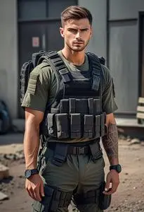 Man Swat Vest face swap