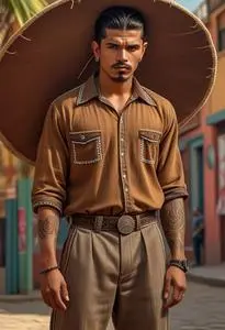 Mexican Cholo Outfit face swap