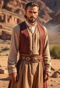 Western Preacher Outfit face swap