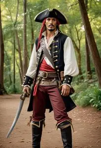 Peg Leg Pirate Costume face swap