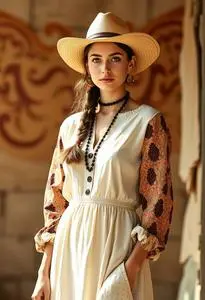 Kathrins Woman Western Outfit face swap