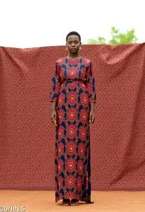 Kitenge Long Party Dress Face Swap