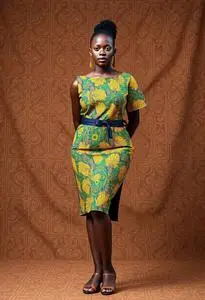 Kitenge Short Party Dress Face Swap