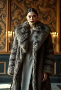 Molliolli Faux Fur Coat face swap