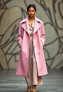 Patou Pink Coat face swap