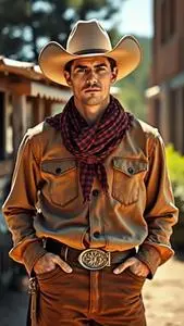 Authentic Cowboy Costume face swap