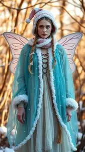 Adult Winter Fairy Costume Face Swap
