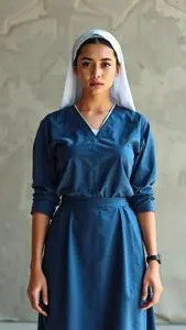 blue nun dress Danika Embroidered Pinstripe Cotton Mini Shirt Dress 8 / Light Blue