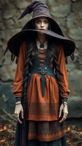 Celtic Witch Costume face swap