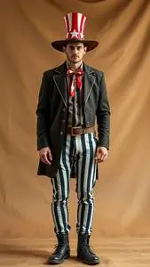 Circus Theme Party Outfit Face Swap Buy Stock Photo