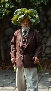 Cabbage Man Cosplay Fancy Dress face swap