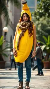Chiquita Banana Woman Costume face swap
