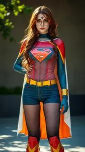 Cosplay Superheroine Costume face swap