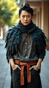 Costume Crow face swap