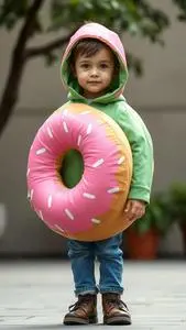 Donut Costume Toddler face swap