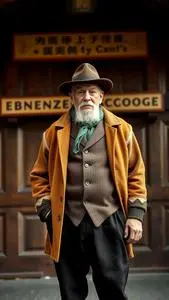 Ebenezer Scrooge Outfit face swap