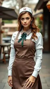 Jenna Waitress Costume face swap