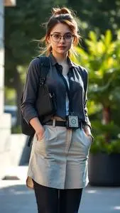 Journalist Outfit Female face swap