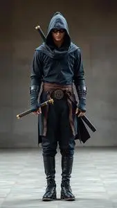 Katana Superhero Costume face swap
