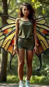 Luna Moth Wings Costume face swap