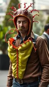 Man Eating Venus Fly Trap Costume Adult face swap