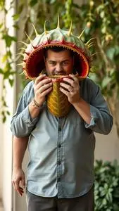 Man Eating Venus Fly Trap Plus Size Costume face swap