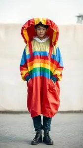 Rainbow Wagon Costume Cover face swap