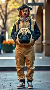 Pug Fancy Dress Costume face swap