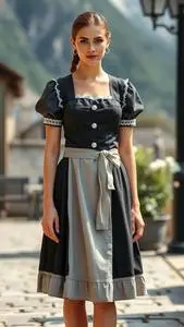 Swiss Milk Maid Costume face swap