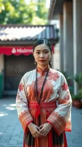 Traditional Filipino Woman Clothing Costume face swap