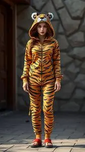 Tween Tigress Costume face swap