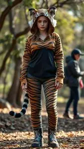 Tween Tigress Costume face swap