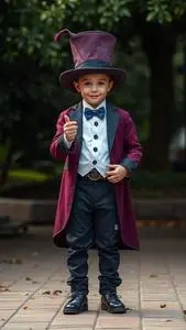 Toddler Magic Magician Costume face swap