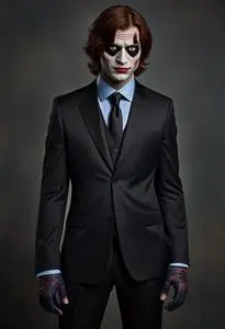 Dark Comedian Suit Costume face swap