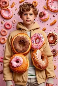 Donut Costume Kid face swap