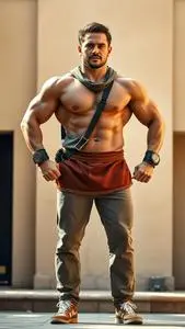Man Bodybuilding Clothes Costume face swap