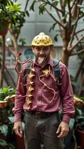 Man Eating Venus Fly Trap Costume Adult face swap