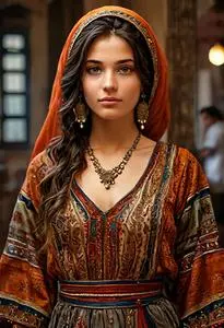 Afghani Dress Woman face swap