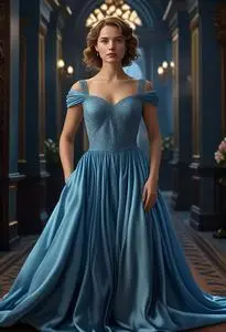 Anastasia Blue Dress Movie Face Swap