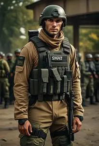Army Swat Costume face swap