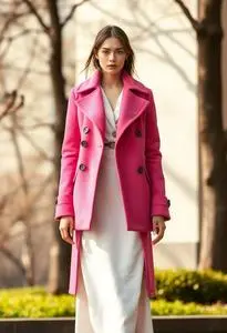 Patou Pink Coat face swap